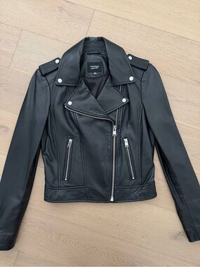 Lamarque Black Donna Leather Jacket